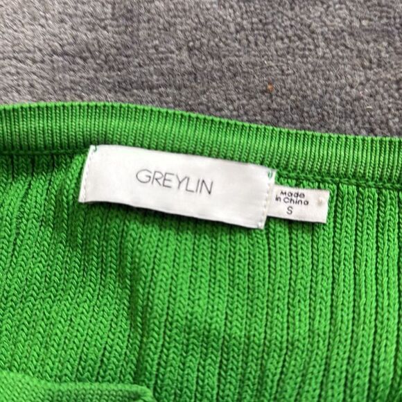 Green Ribbed Knit Tank Top - GREYLIN - Size Small - Cropped Tank - Small - NWOT - Picture 3 of 4
